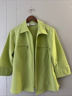 Lime Green Women's Zip-Front Jacket